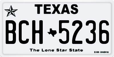 TX license plate BCH5236