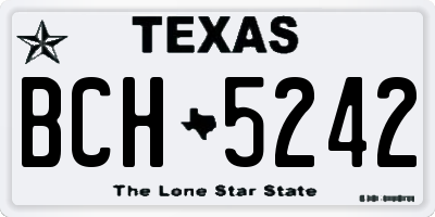 TX license plate BCH5242