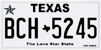 TX license plate BCH5245