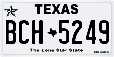 TX license plate BCH5249