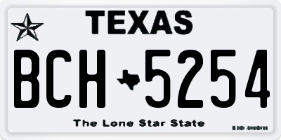 TX license plate BCH5254