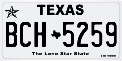 TX license plate BCH5259