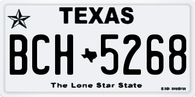 TX license plate BCH5268