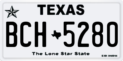TX license plate BCH5280