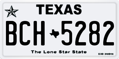 TX license plate BCH5282