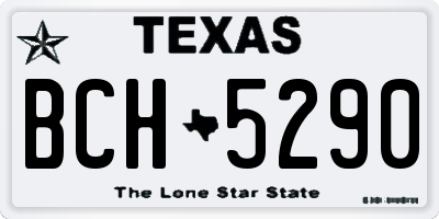 TX license plate BCH5290
