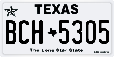 TX license plate BCH5305