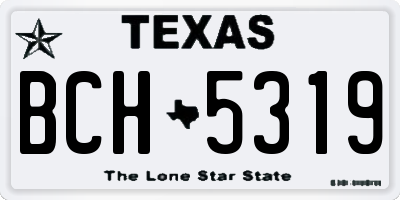 TX license plate BCH5319
