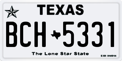 TX license plate BCH5331