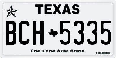 TX license plate BCH5335