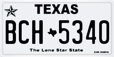 TX license plate BCH5340
