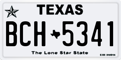 TX license plate BCH5341