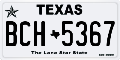 TX license plate BCH5367