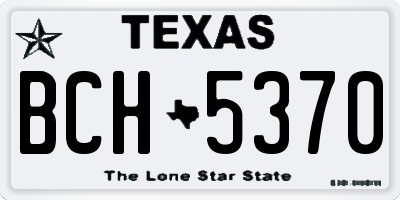 TX license plate BCH5370