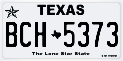 TX license plate BCH5373