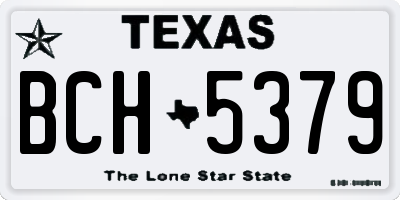 TX license plate BCH5379