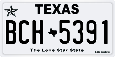 TX license plate BCH5391