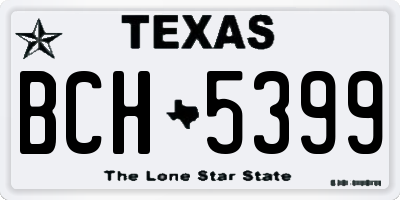TX license plate BCH5399