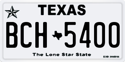 TX license plate BCH5400