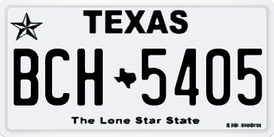 TX license plate BCH5405
