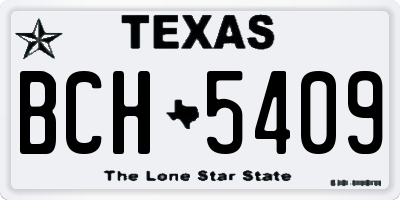 TX license plate BCH5409
