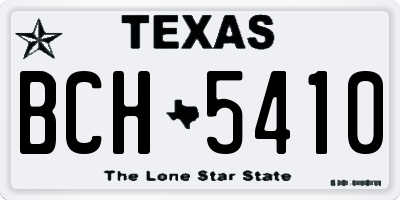 TX license plate BCH5410