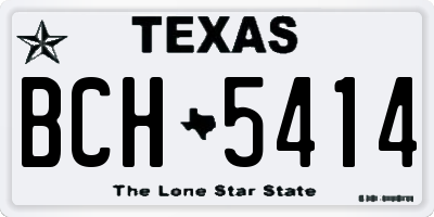 TX license plate BCH5414