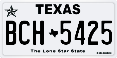 TX license plate BCH5425