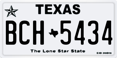 TX license plate BCH5434