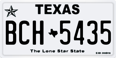 TX license plate BCH5435