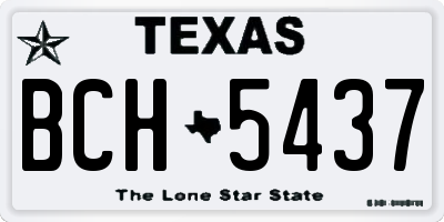 TX license plate BCH5437