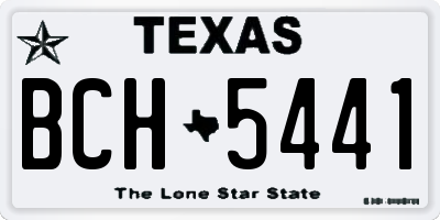 TX license plate BCH5441