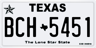 TX license plate BCH5451