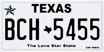 TX license plate BCH5455