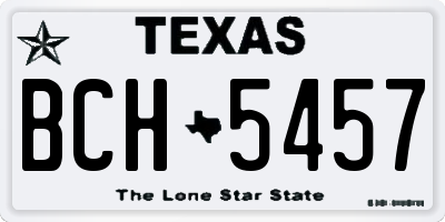 TX license plate BCH5457