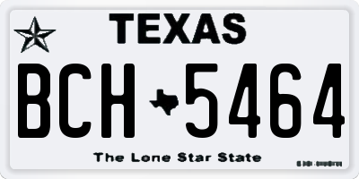 TX license plate BCH5464