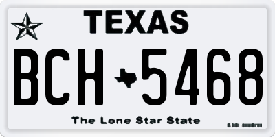 TX license plate BCH5468