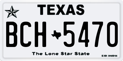 TX license plate BCH5470
