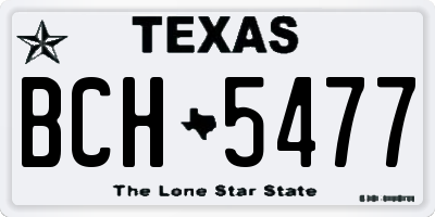 TX license plate BCH5477