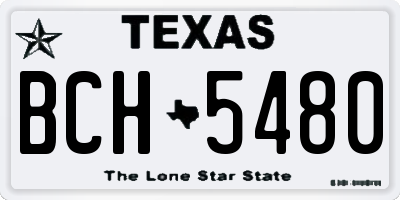 TX license plate BCH5480