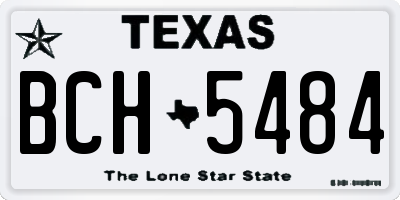 TX license plate BCH5484