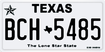TX license plate BCH5485