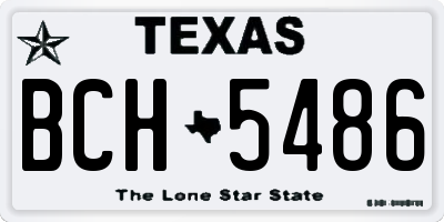 TX license plate BCH5486