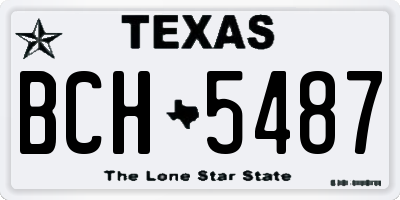 TX license plate BCH5487