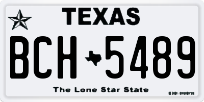 TX license plate BCH5489