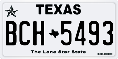 TX license plate BCH5493