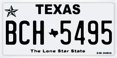 TX license plate BCH5495