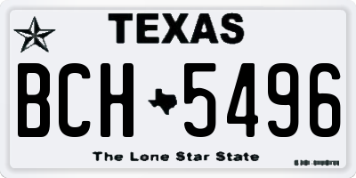 TX license plate BCH5496