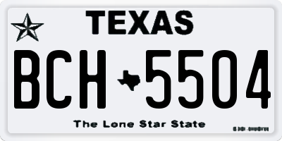 TX license plate BCH5504