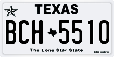 TX license plate BCH5510